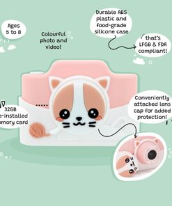 Alternative view of Kiimento skaitmeninis vaikiškas fotoaparatas „Katytė“