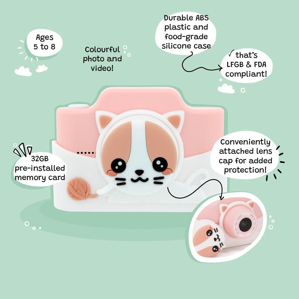 Kiimento skaitmeninis vaikiškas fotoaparatas „Katytė“ 4 Kiimento skaitmeninis vaikiškas fotoaparatas „Katytė“ - Image 2