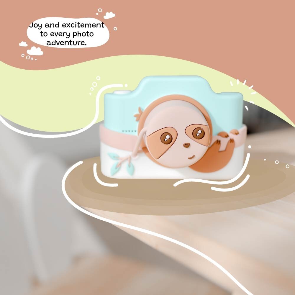 Kiimento vaikiškas fotoaparatas „Tinginukas“ 4 Kiimento vaikiškas fotoaparatas „Tinginukas“ - Image 2