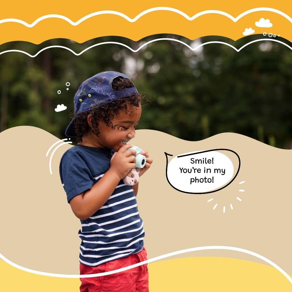 Kiimento vaikiškas fotoaparatas „Tinginukas“ 7 Kiimento vaikiškas fotoaparatas „Tinginukas“ - Image 5