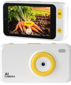 KINGTOP Išmanus vaikiškas fotoaparatas su dirbtiniu intelektu (baltas)
