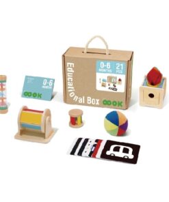 Montessori edukacinis žaislų rinkinys kūdikiams, 0–6 mėn.