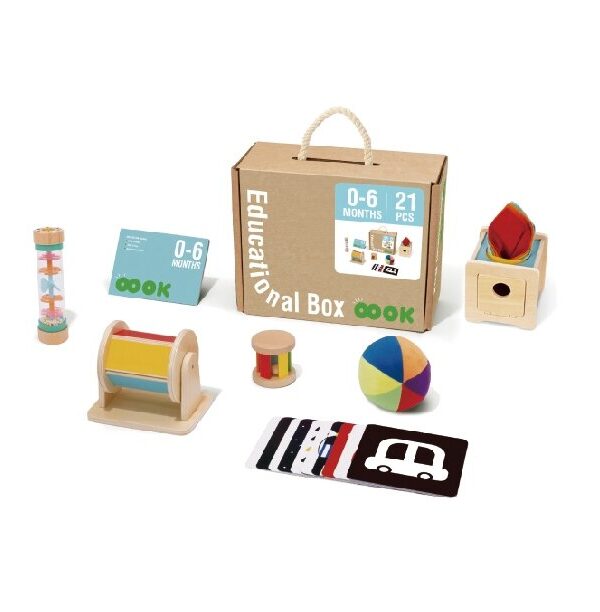 Montessori edukacinis žaislų rinkinys kūdikiams, 0–6 mėn.