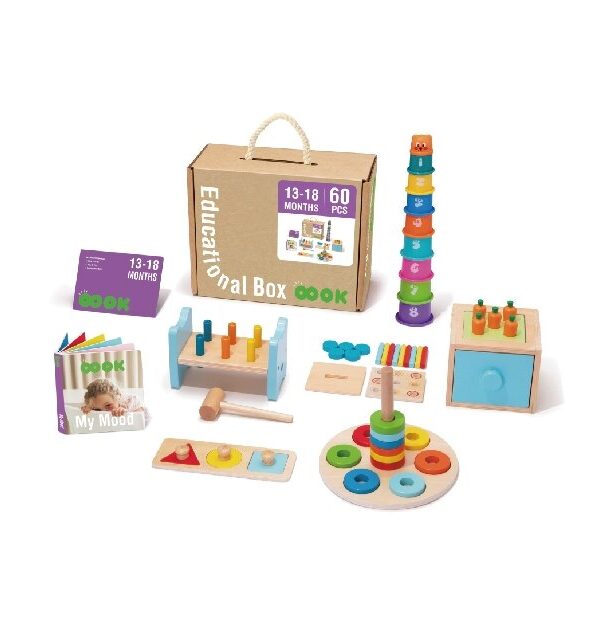 Montessori edukacinis žaislų rinkinys vaikams, 13–18 mėn.