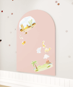 SKILSAS priklijuojama magnetinė lenta „Arka“, švelniai rožinė, 95 × 76 cm