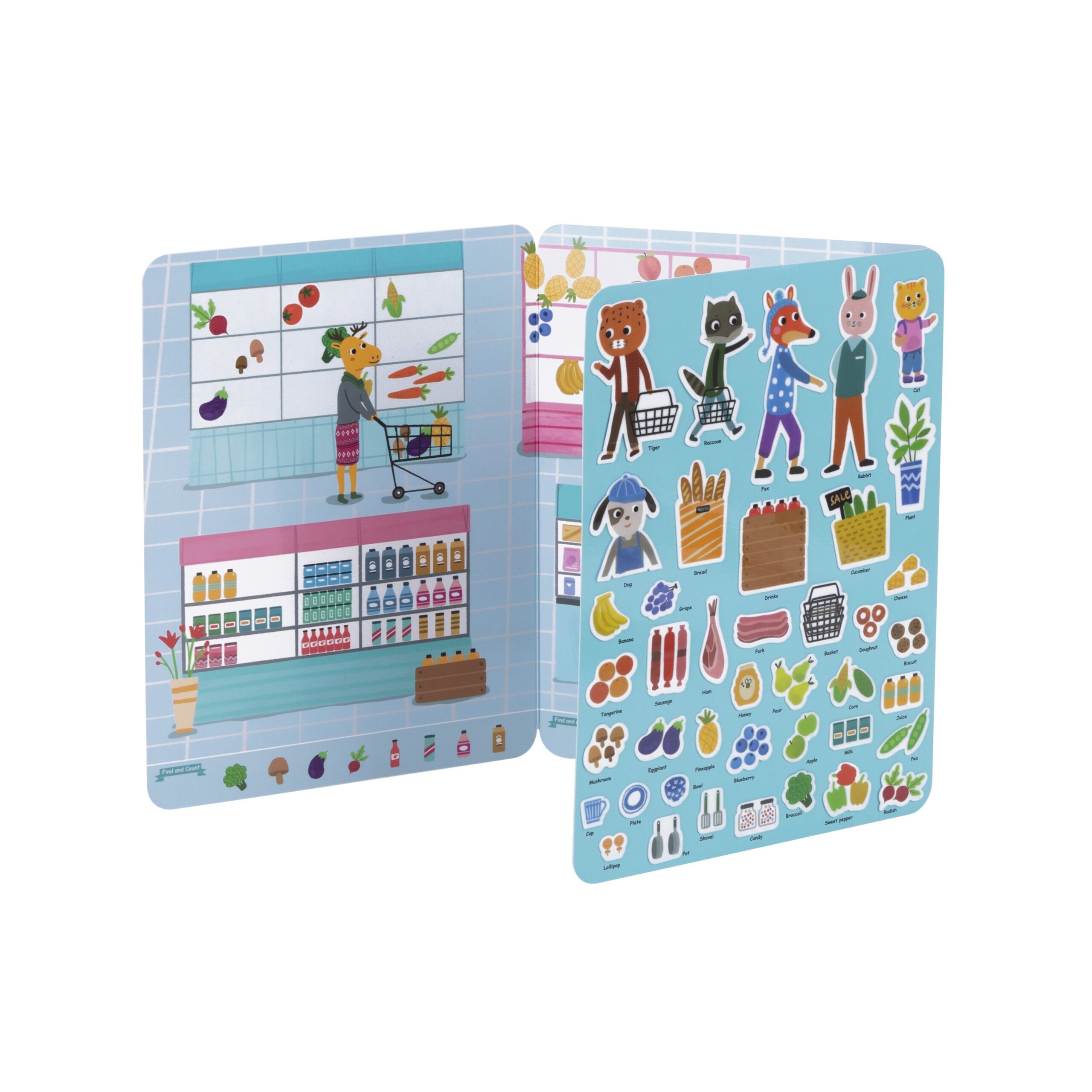 Tookyland daugkartinio naudojimo silikoninių lipdukų knyga „Gyvūnų turgus“ (LT308) 6 Tookyland daugkartinio naudojimo silikoninių lipdukų knyga „Gyvūnų turgus“ (LT308) - Image 4