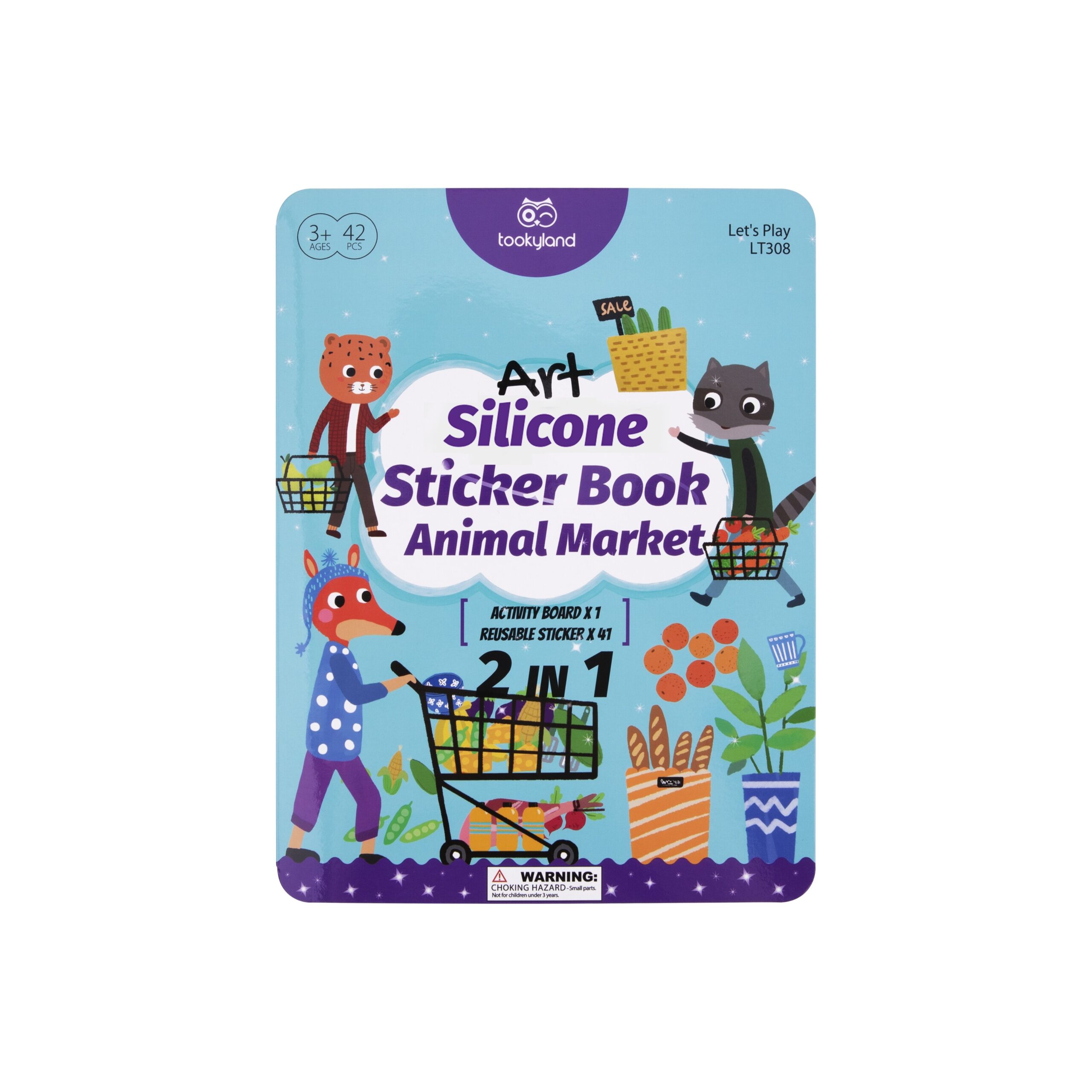 Tookyland daugkartinio naudojimo silikoninių lipdukų knyga „Gyvūnų turgus“ (LT308) 3 Tookyland daugkartinio naudojimo silikoninių lipdukų knyga „Gyvūnų turgus“ (LT308)