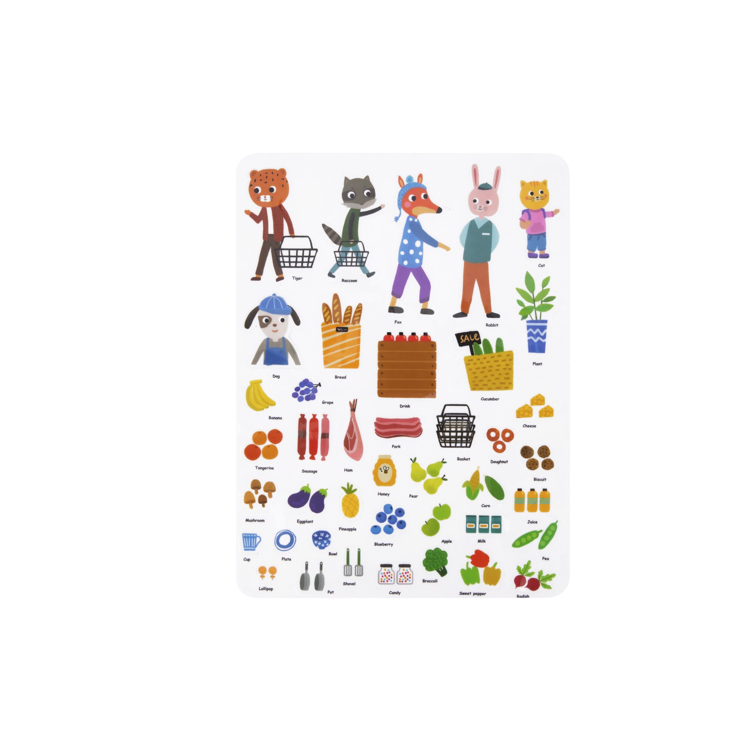 Tookyland daugkartinio naudojimo silikoninių lipdukų knyga „Gyvūnų turgus“ (LT308) 7 Tookyland daugkartinio naudojimo silikoninių lipdukų knyga „Gyvūnų turgus“ (LT308) - Image 5