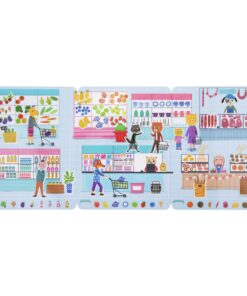 Alternative view of Tookyland daugkartinio naudojimo silikoninių lipdukų knyga „Gyvūnų turgus“ (LT308)