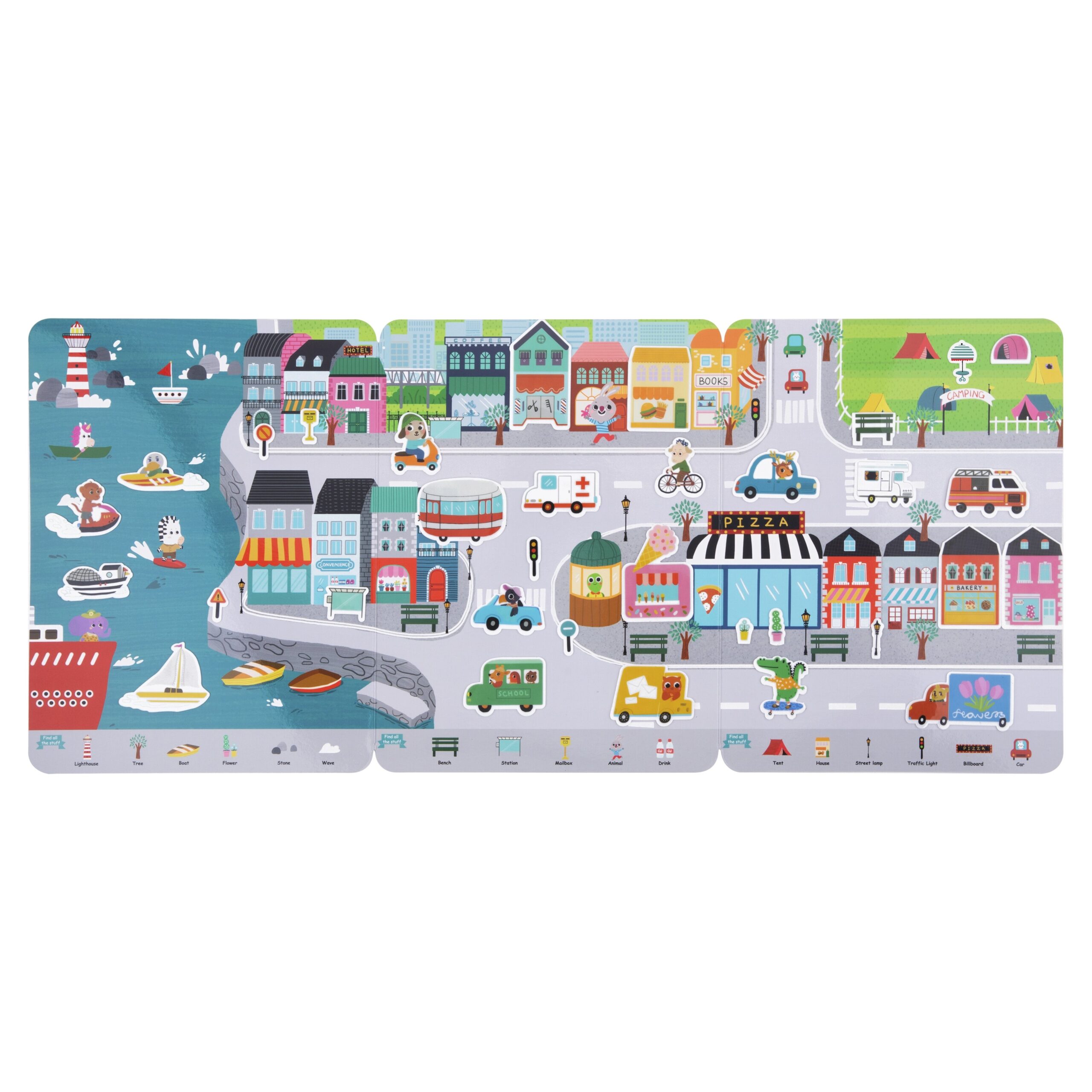 Tookyland daugkartinio naudojimo silikoninių lipdukų knyga „Judrus miestas“ (LT325) 5 Tookyland daugkartinio naudojimo silikoninių lipdukų knyga „Judrus miestas“ (LT325) - Image 3