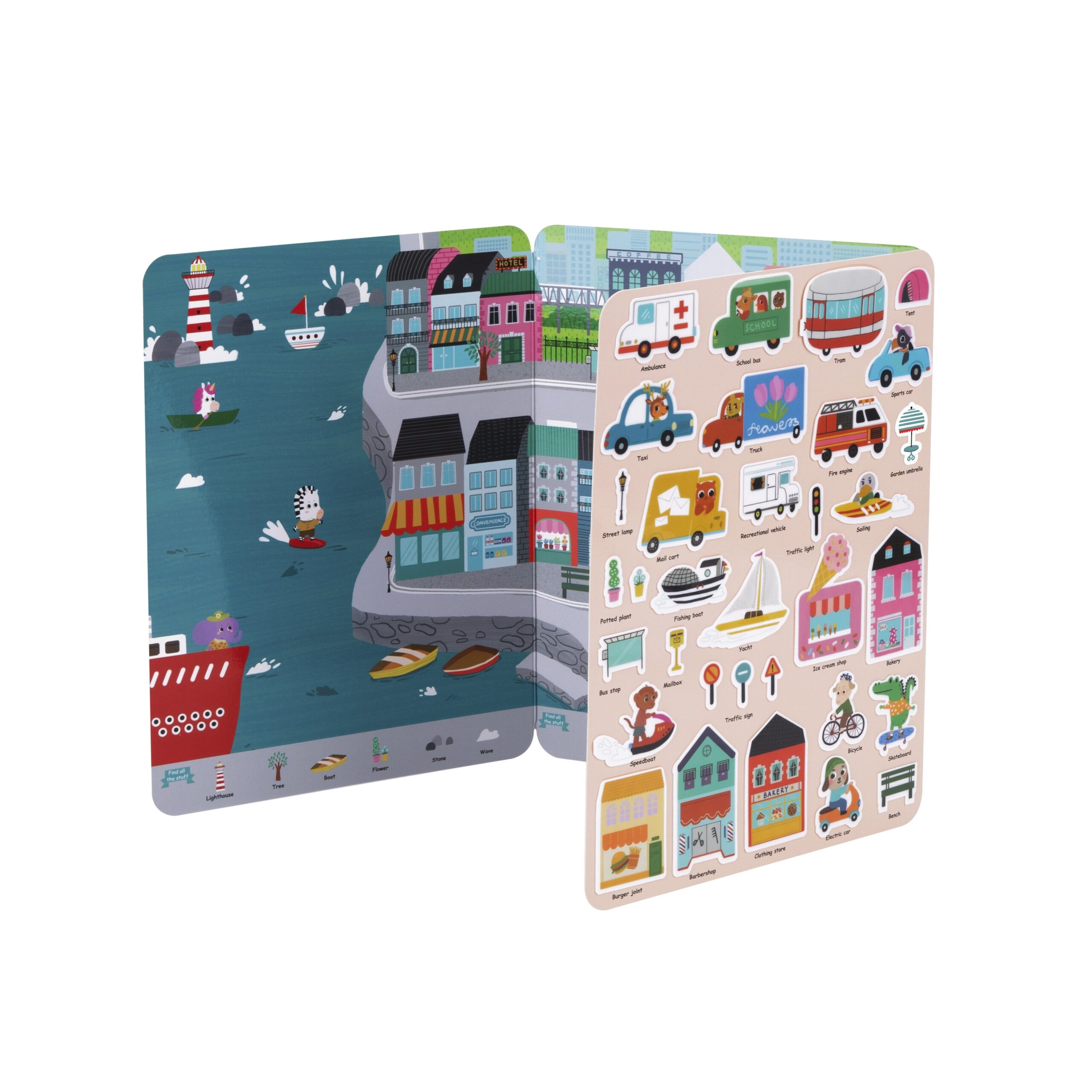 Tookyland daugkartinio naudojimo silikoninių lipdukų knyga „Judrus miestas“ (LT325) 6 Tookyland daugkartinio naudojimo silikoninių lipdukų knyga „Judrus miestas“ (LT325) - Image 4