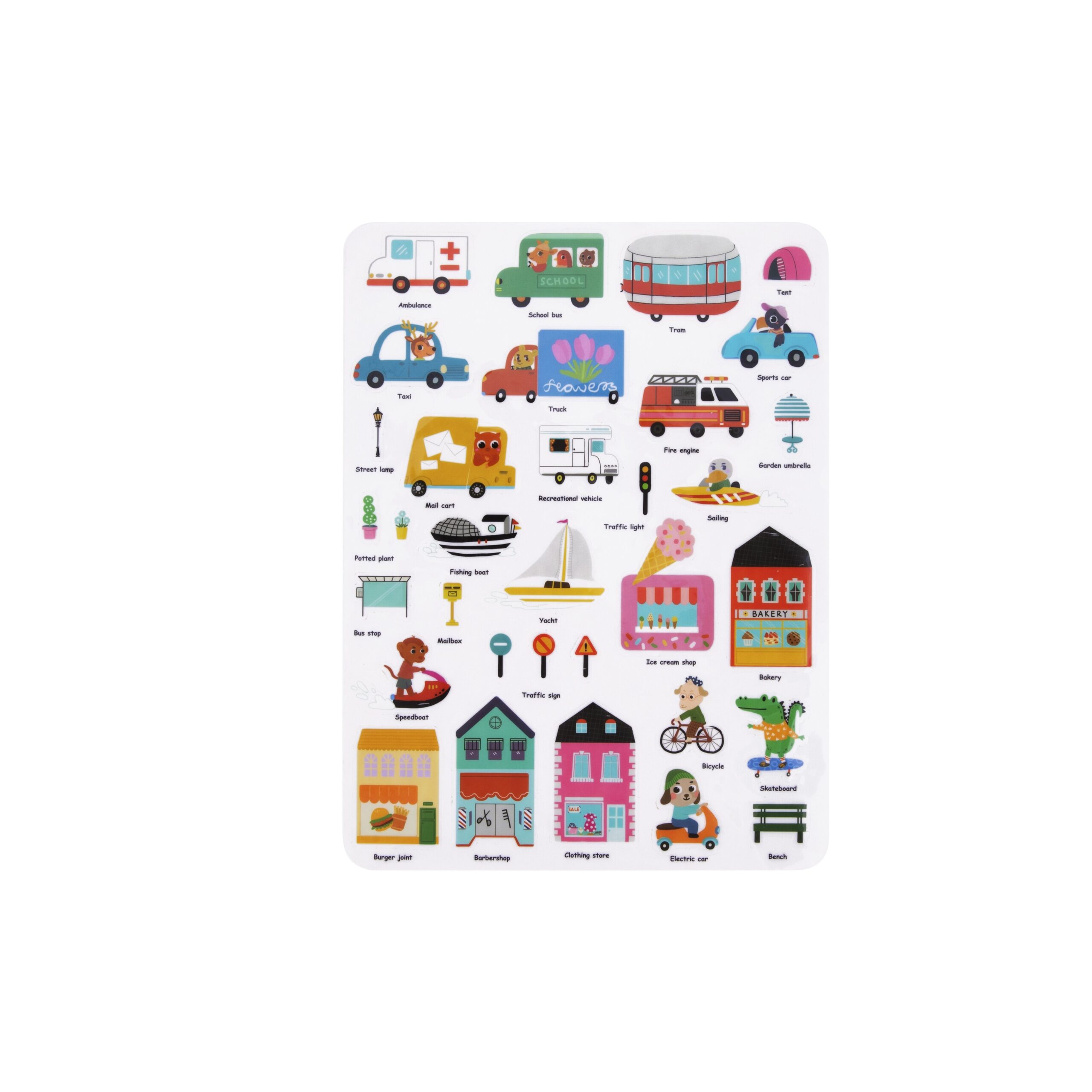 Tookyland daugkartinio naudojimo silikoninių lipdukų knyga „Judrus miestas“ (LT325) 7 Tookyland daugkartinio naudojimo silikoninių lipdukų knyga „Judrus miestas“ (LT325) - Image 5