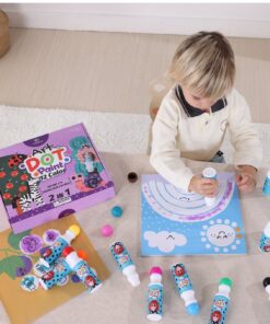 Alternative view of Tookyland išplaunamų taškinių markerių rinkinys su spalvinimo knygele – 12 spalvų (LT146)