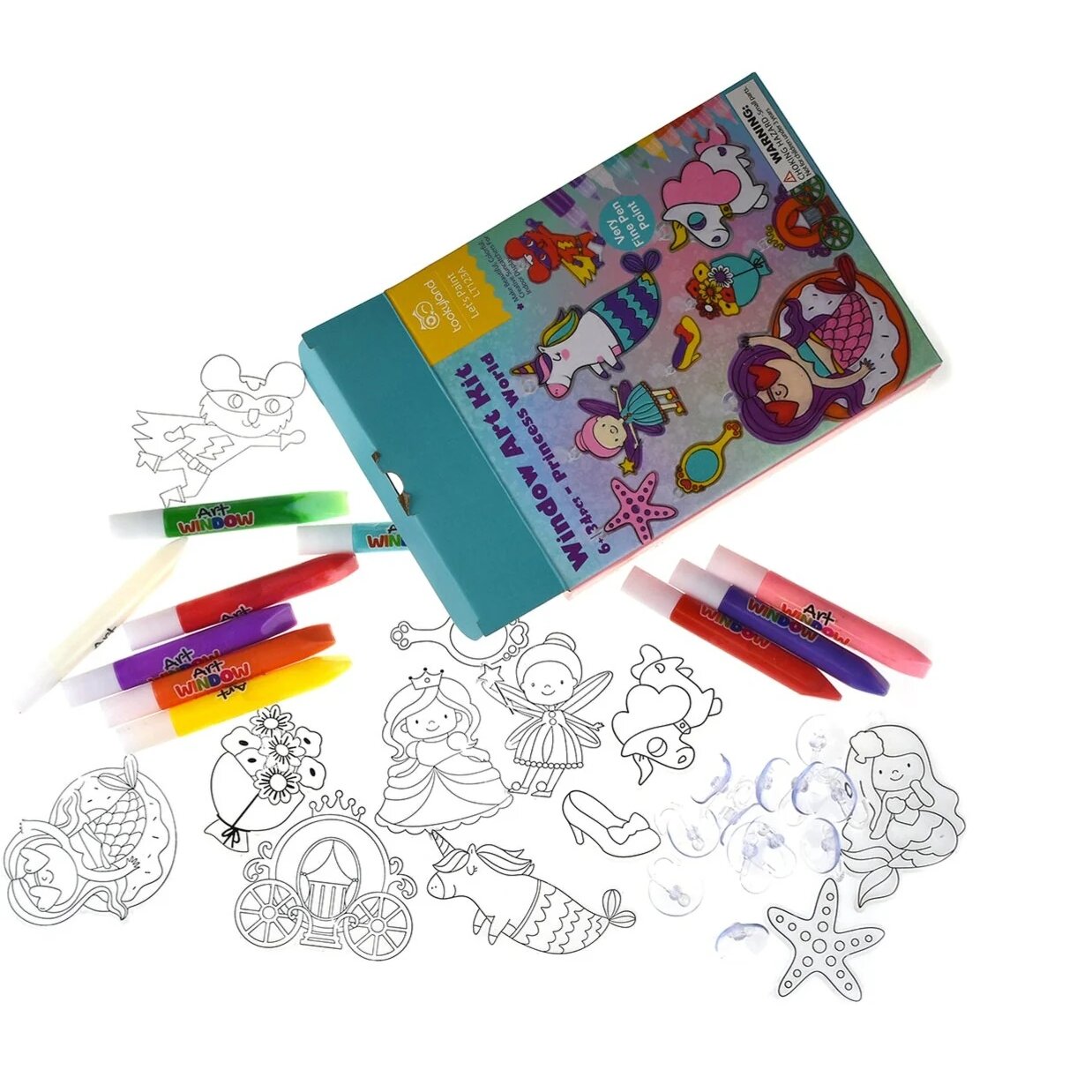 Tookyland kūrybinis langų piešimo rinkinys „Princesių pasaulis“ (LT123A) 4 Tookyland kūrybinis langų piešimo rinkinys „Princesių pasaulis“ (LT123A) - Image 2