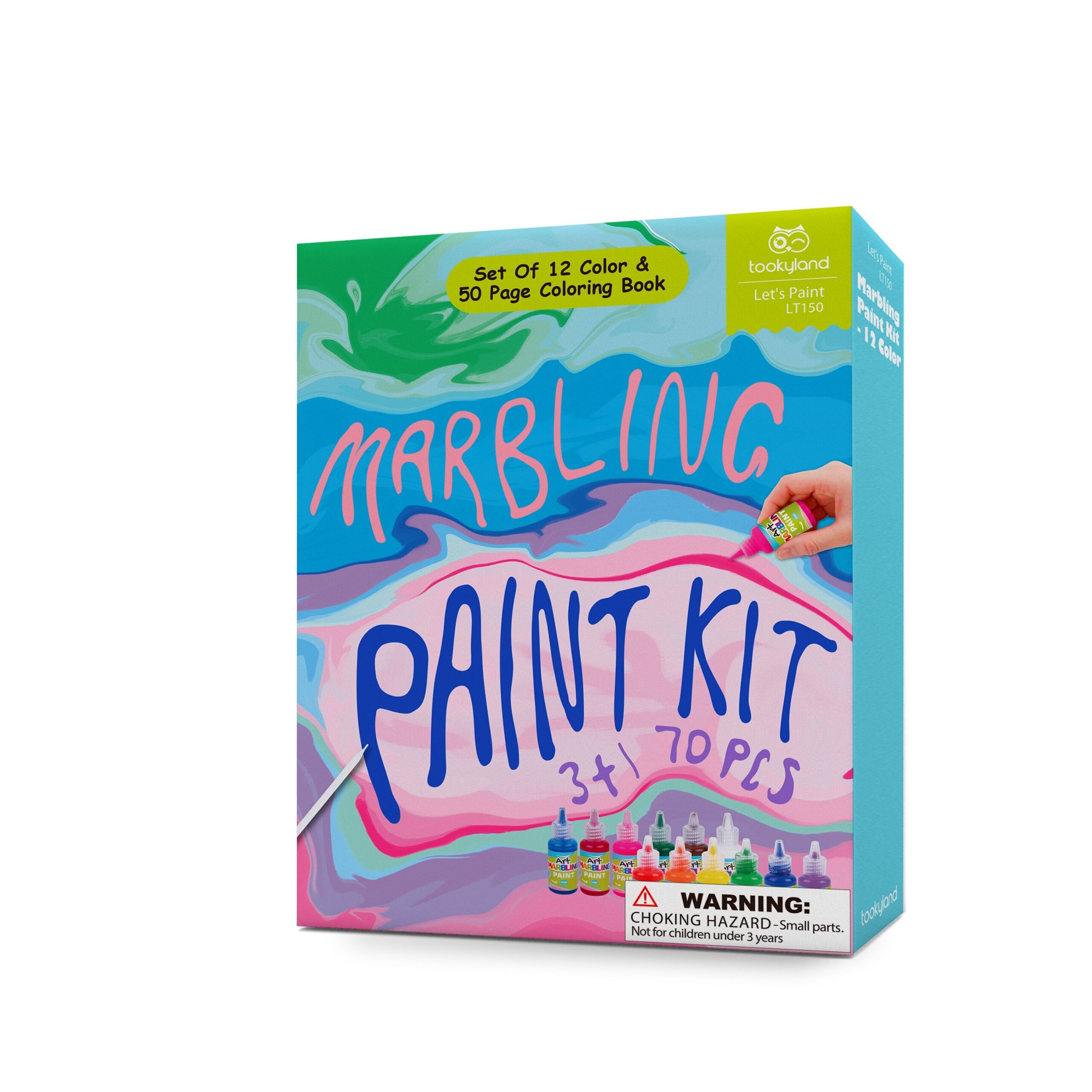 Tookyland kūrybinis marmuravimo rinkinys – 12 spalvų (LT150) 5 Tookyland kūrybinis marmuravimo rinkinys – 12 spalvų (LT150) - Image 3