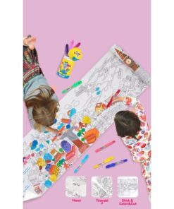 Alternative view of Tookyland kūrybinis piešimo rinkinys „Mano pirmasis mažojo menininko rinkinys“ su markeriais, išplaunamomis kreidelėmis ir 6 m spalvinimo rulonu (LT302)