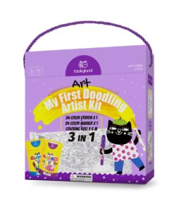 Tookyland kūrybinis piešimo rinkinys „Mano pirmasis mažojo menininko rinkinys“ su markeriais, išplaunamomis kreidelėmis ir 6 m spalvinimo rulonu (LT302)
