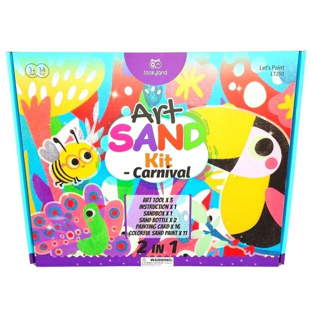 Tookyland kūrybinis piešimo smėliu rinkinys „Karnavalas“ (LT210) 3 Tookyland kūrybinis piešimo smėliu rinkinys „Karnavalas“ (LT210)