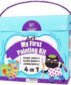 Tookyland kūrybinis rinkinys „Mano pirmasis piešimo rinkinys“ su šilkinėmis kreidelėmis, markeriais ir spalvinimo knygelėmis (LT259)