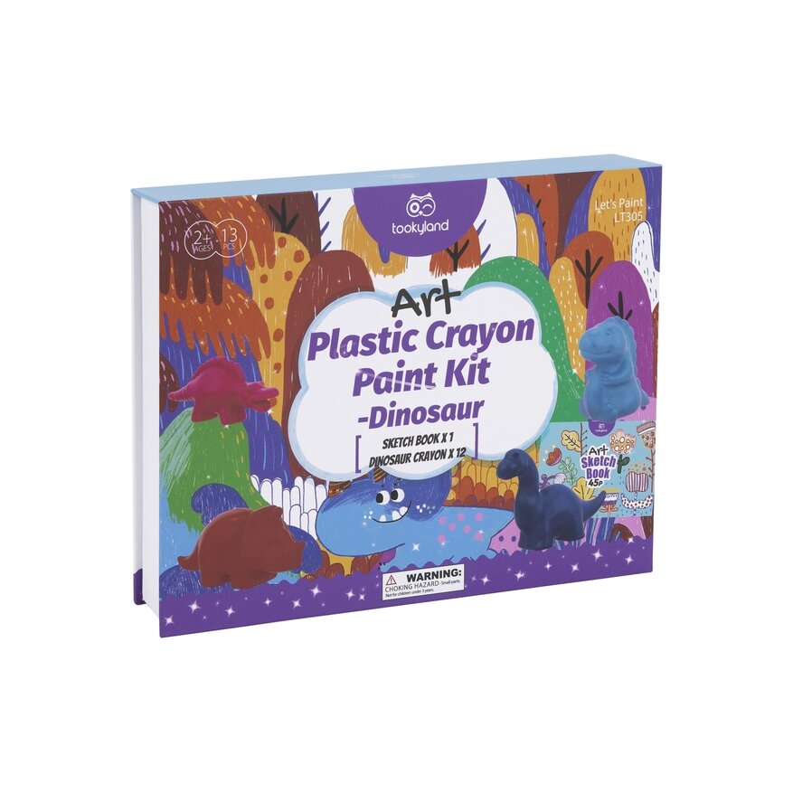 Tookyland kūrybinis vaškinių kreidelių rinkinys „Dinozaurai“ su spalvinimo knygele (LT304) 3 Tookyland kūrybinis vaškinių kreidelių rinkinys „Dinozaurai“ su spalvinimo knygele (LT304)