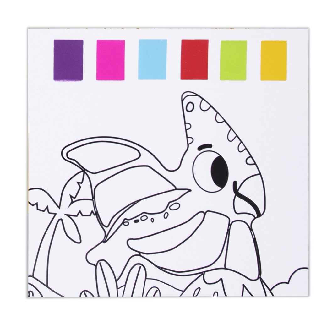 Tookyland spalvinimo knygelė su akvarele ir teptuku „Dinozaurai“ (LT206) 4 Tookyland spalvinimo knygelė su akvarele ir teptuku „Dinozaurai“ (LT206) - Image 2