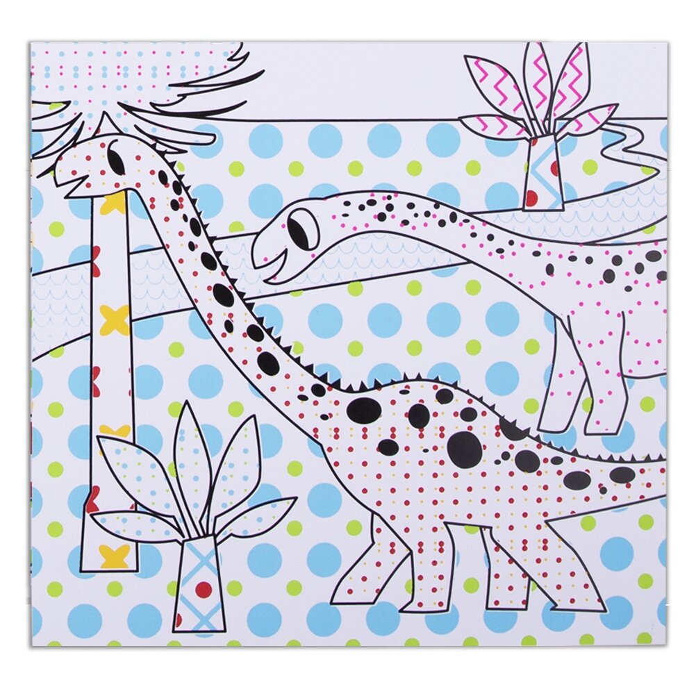 Tookyland spalvinimo knygelė su akvarele ir teptuku „Dinozaurai“ (LT206) 8 Tookyland spalvinimo knygelė su akvarele ir teptuku „Dinozaurai“ (LT206) - Image 6