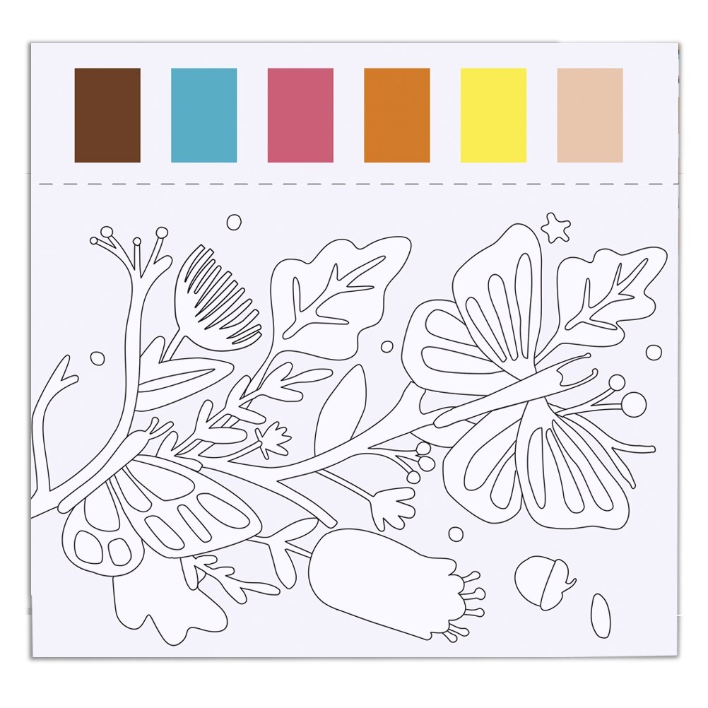 Tookyland spalvinimo knygelė su akvarele ir teptuku „Sodas“ (LT207) 5 Tookyland spalvinimo knygelė su akvarele ir teptuku „Sodas“ (LT207) - Image 3