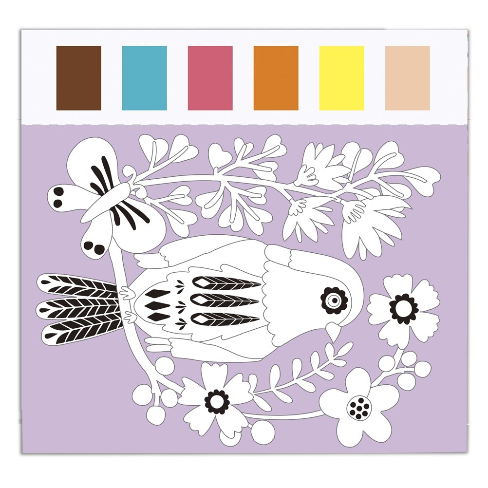 Tookyland spalvinimo knygelė su akvarele ir teptuku „Sodas“ (LT207) 6 Tookyland spalvinimo knygelė su akvarele ir teptuku „Sodas“ (LT207) - Image 4