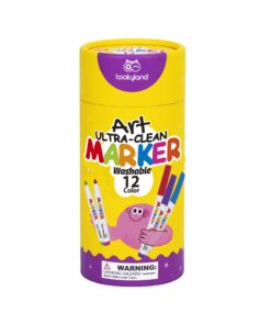 Tookyland ypač lengvai nuplaunamų markerių rinkinys – 12 spalvų (LT351)