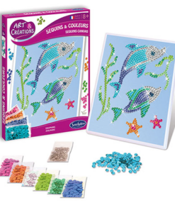 edukaciniai zaislai. Lavinamieji zaislai. SentoSphere . Art & Creations blizgantis menas - Delfinai