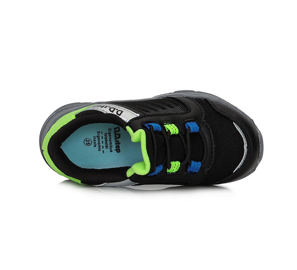 Juodi sportiniai batai 24-29 d. F061-387M. D.D.Step (Vengrija). Batai vaikams 5 batukai vaikams D.D.Step (Vengrija) Juodi sportiniai batai 24-29 d. F061-387M