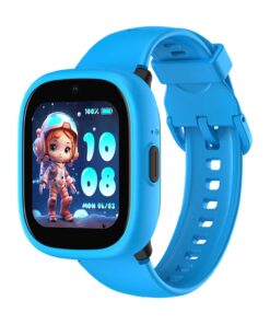 Išmanusis laikrodis vaikams LAGENIO K3 – angliškas meniu, GPS sekimas, mėlynas + dovana juoda apyrankė