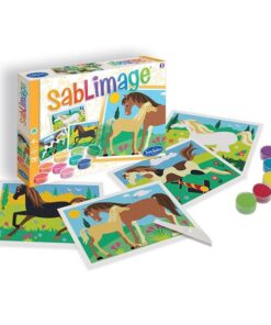 edukaciniai zaislai. Lavinamieji zaislai. SentoSphere . Kūrybinis smėlio rinkinys „Žirgai“