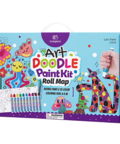 Tookyland kūrybinis piešimo ir spalvinimo rinkinys su 10 išplaunamų taškinių markerių ir 6 m ilgio spalvinimo rulonu (LT410)