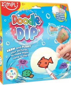 Zimpli kūrybinis piešimo ir laikinų tatuiruočių rinkinys „Doodle N Dip“