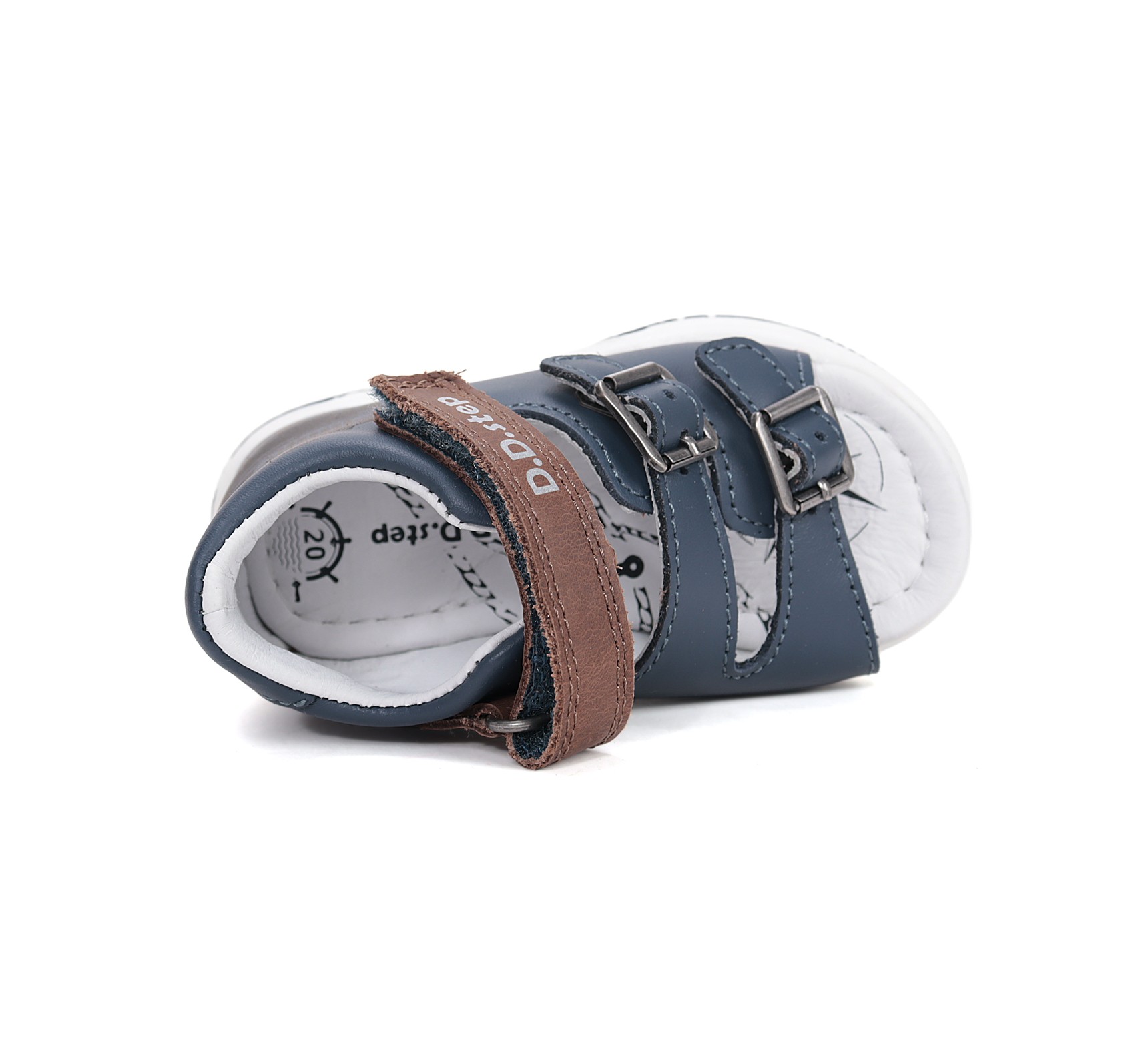 Tamsiai mėlynos basutės 25-30 d. G103-61700AM. D.D.Step (Vengrija). Batai vaikams 6 batukai vaikams D.D.Step (Vengrija) Tamsiai mėlynos basutės 25-30 d. G103-61700AM