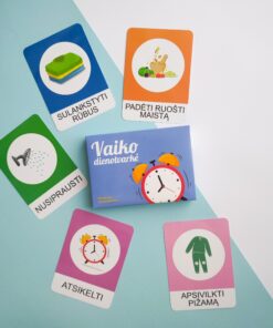 Alternative view of Lavinamųjų kortelių rinkinys „Vaiko dienotvarkė“