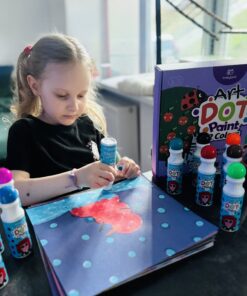 Alternative view of Tookyland išplaunamų taškinių markerių rinkinys su spalvinimo knygele – 12 spalvų (LT146)