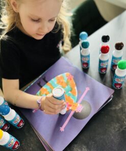 Tookyland išplaunamų taškinių markerių rinkinys su spalvinimo knygele – 12 spalvų (LT146)