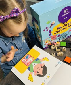 Tookyland kūrybinis išplaunamų 6 taškinių markerių rinkinys su 2 spalvinimo knygelėmis ir 12 medinių antspaudų (LT299)