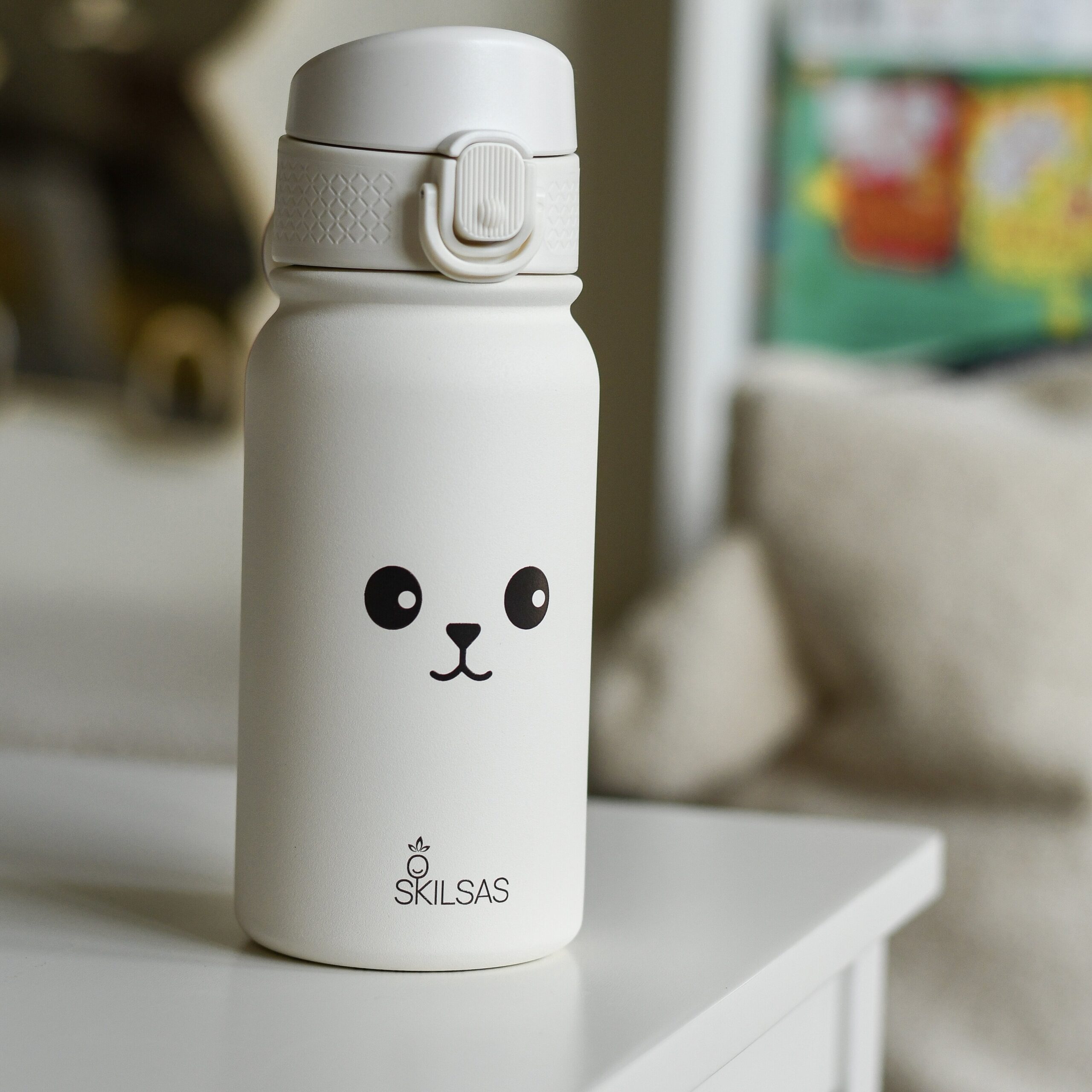 „Skilsas“ vaikiška nerūdijančio plieno gertuvė su dviem dangteliais – praktiškas pasirinkimas kiekvienai dienai (Veidukas), 350 ml 2 „Skilsas“ vaikiška nerūdijančio plieno gertuvė su dviem dangteliais – praktiškas pasirinkimas kiekvienai dienai (Veidukas), 350 ml