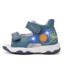 batukai vaikams D.D.Step (Vengrija)  Mėlynos LED basutės 26-31 d. G064-61462M