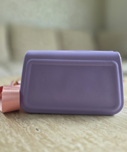 Alternative view of Personalizuojama rankinė su keičiamomis dekoracijomis, violetinė