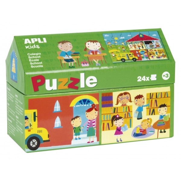 APLI Kids dėlionė „Mokykla“ - Apli Kids 3 edukaciniai zaislai. Lavinamieji zaislai. Apli Kids . APLI Kids dėlionė „Mokykla“