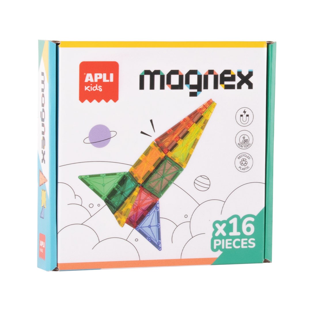 APLI Magnetinis konstruktorius „Magnex“ (16 d.) - Apli Kids 3 edukaciniai zaislai. Lavinamieji zaislai. Apli Kids . APLI Magnetinis konstruktorius „Magnex“ (16 d.)