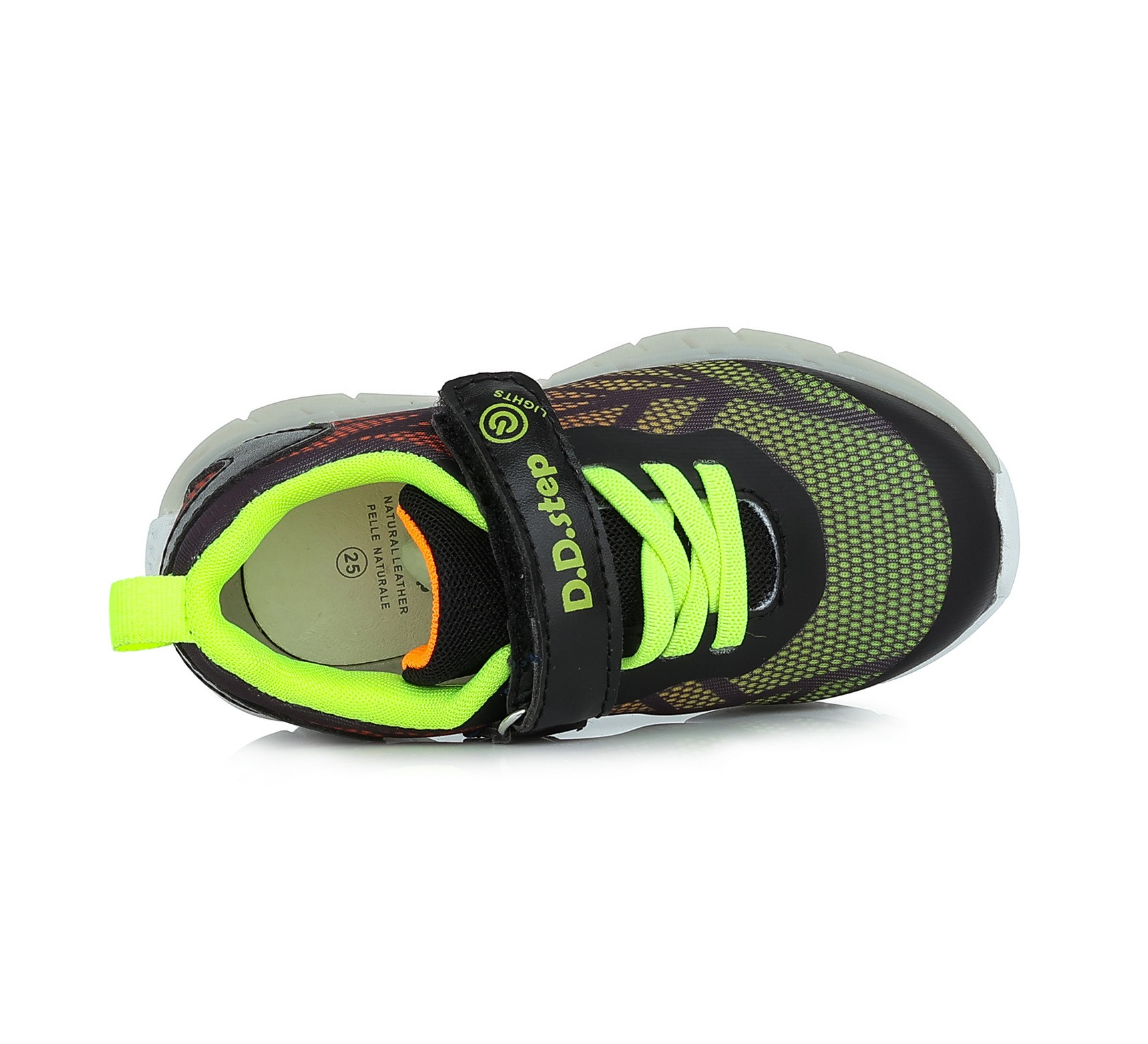 Juodi sportiniai LED batai 24-29 d. F061-391AM. D.D.Step (Vengrija). Batai vaikams 6 batukai vaikams D.D.Step (Vengrija) Juodi sportiniai LED batai 24-29 d. F061-391AM