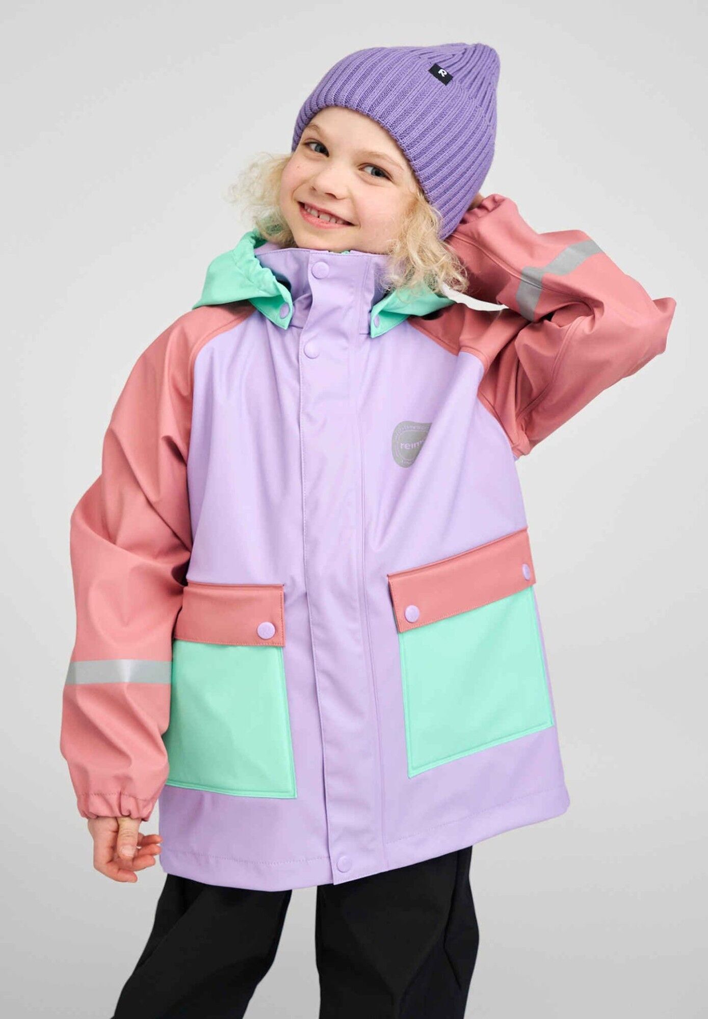 REIMA Suihku Blooming Lilac striukė vaikams 8 Rainwear REIMA Suihku 5100385A Blooming Lilac 545A