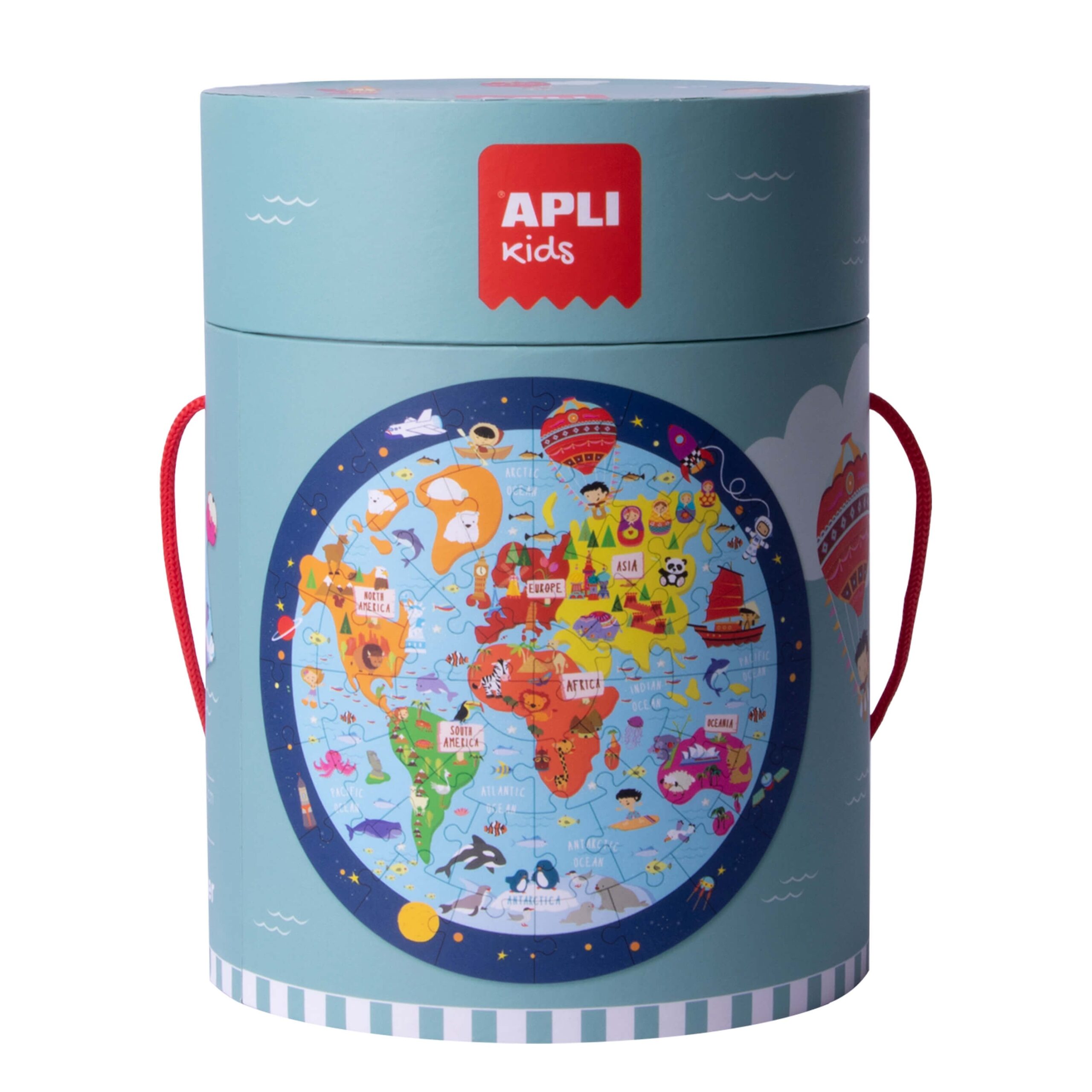 Rato formos dėlionė „Worldmap“ - Apli Kids 3 edukaciniai zaislai. Lavinamieji zaislai. Apli Kids . Rato formos dėlionė „Worldmap“