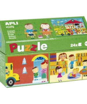 edukaciniai zaislai. Lavinamieji zaislai. Apli Kids . APLI Kids dėlionė „Mokykla“