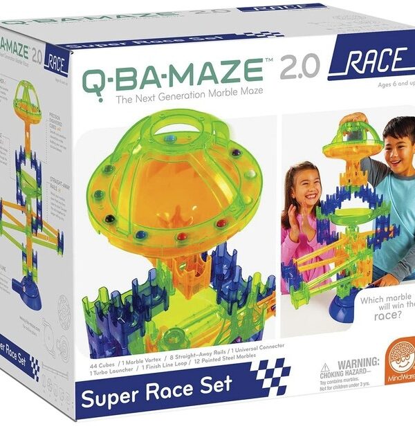 edukaciniai zaislai. Lavinamieji zaislai. Mindware . Q-BA-MAZE 2.0: Super race labirintų konstruktorius